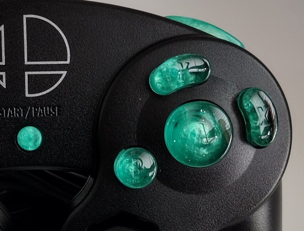 Teal Green Aqua Custom Gamecube Controller Buttons Z